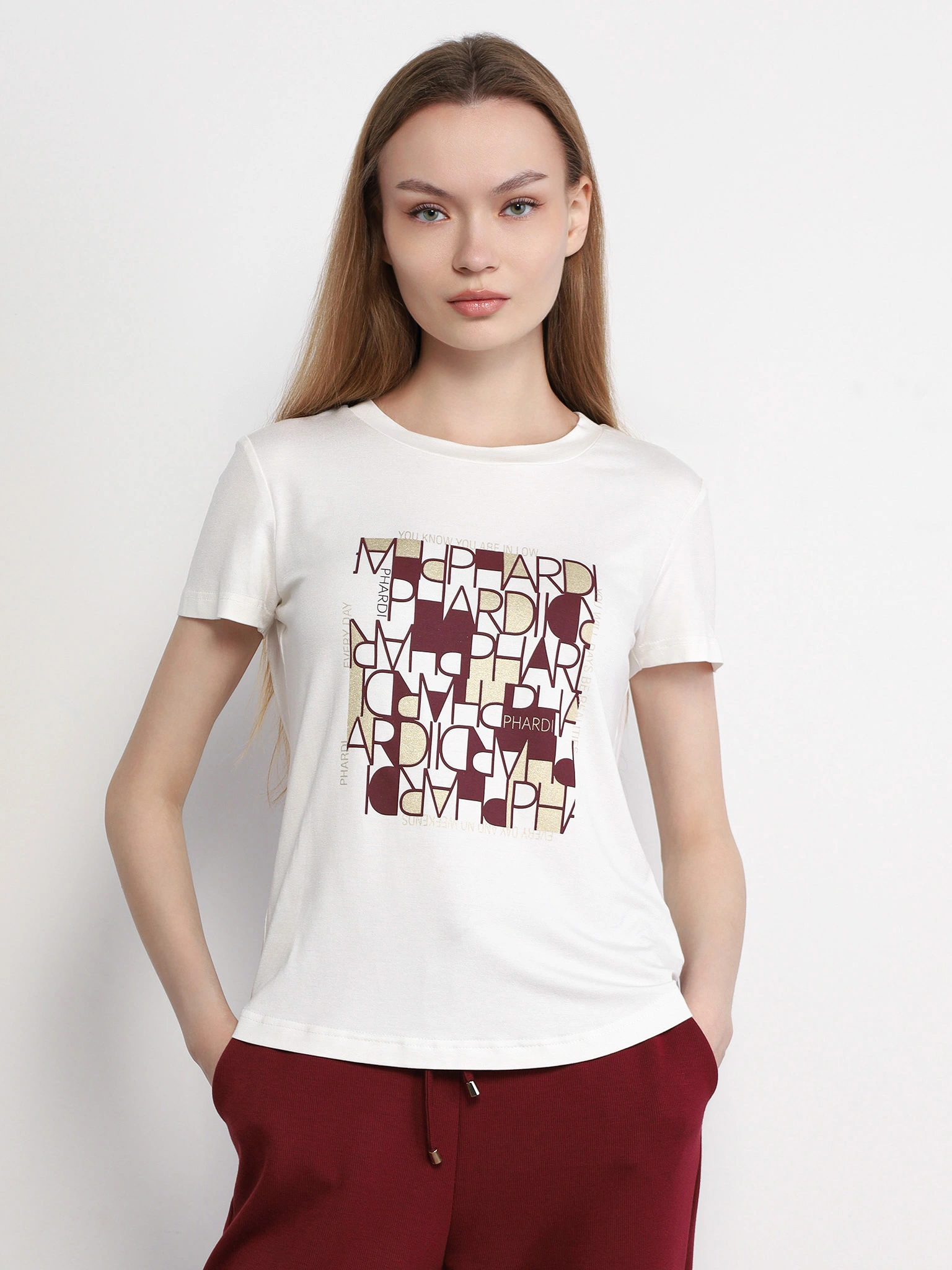 Футболка прямого кроя с принтом